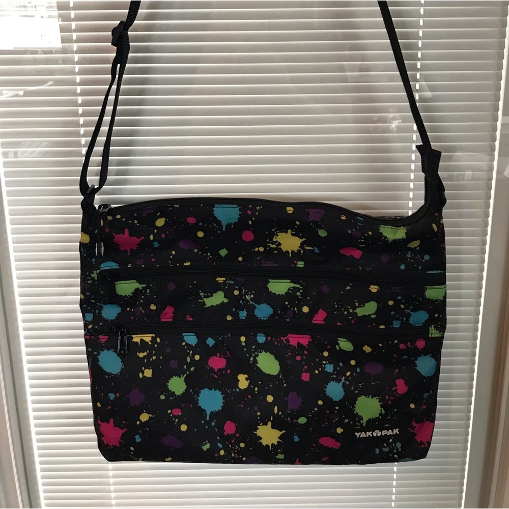 Yak Pak Colorful Splatter Print Shoulder Bag
